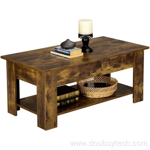 Wood Adjustable Lift Top Coffee Table